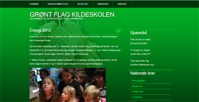 Grønt Flag Hjemmeside Forside
